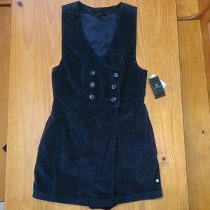 Volcom Win Me Ova Playsuit - Corduroy - SIZE S 4/6 Navy woman's rhomper